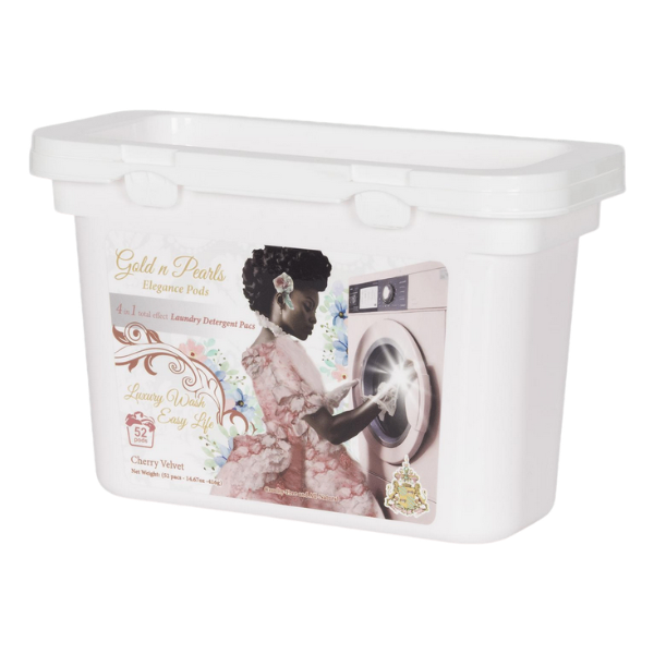 Gold n Pearls 4-in-1 Laundry Detergent Pods – Cherry Velvet (52 Pods)