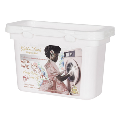 Gold n Pearls 4-in-1 Laundry Detergent Pods – Cherry Velvet (52 Pods)