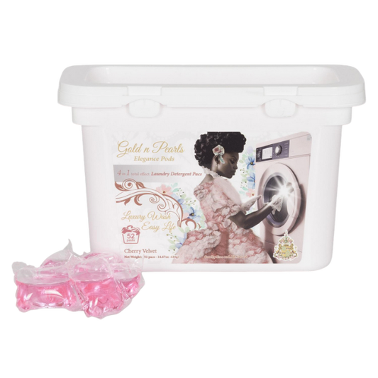 Gold n Pearls 4-in-1 Laundry Detergent Pods – Cherry Velvet (52 Pods)